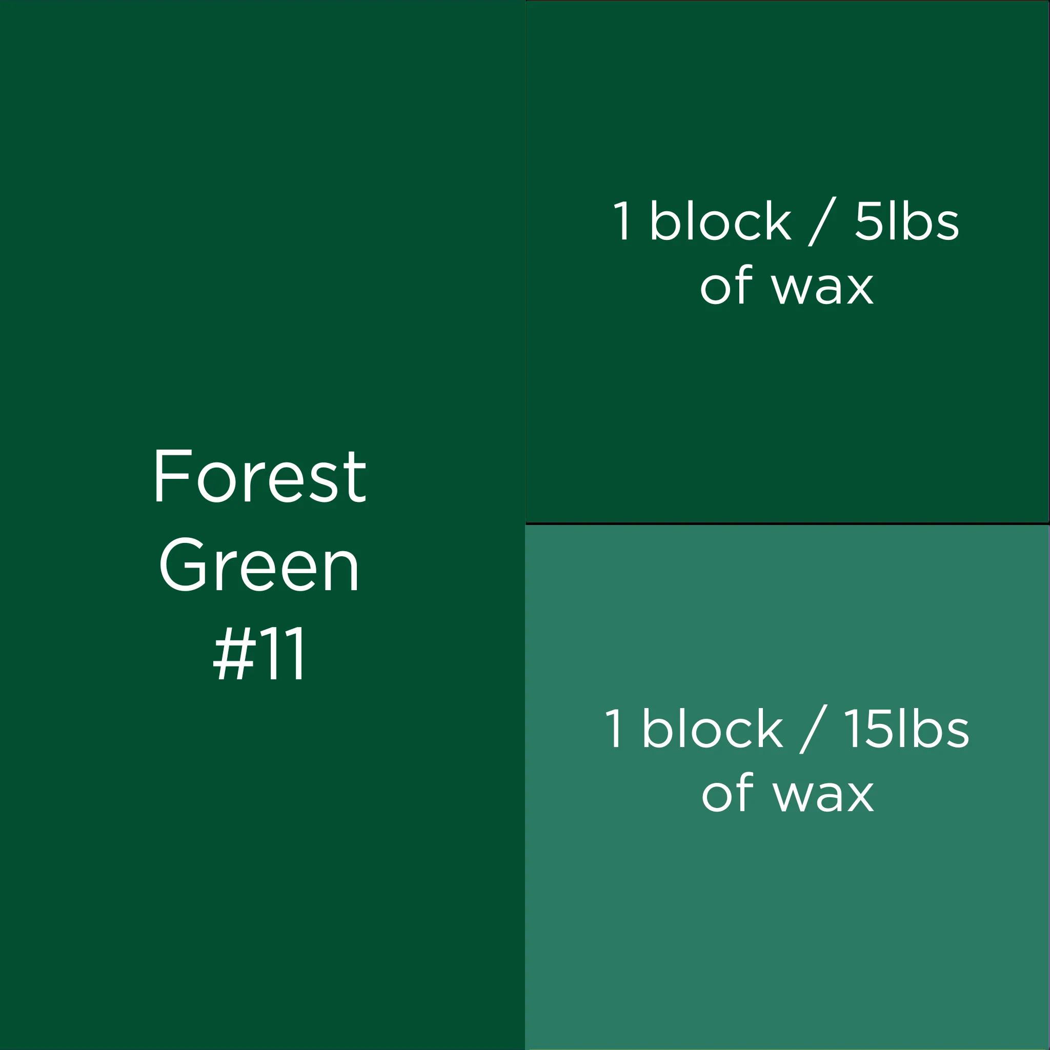 #11 Forest Green Candle Dye Block