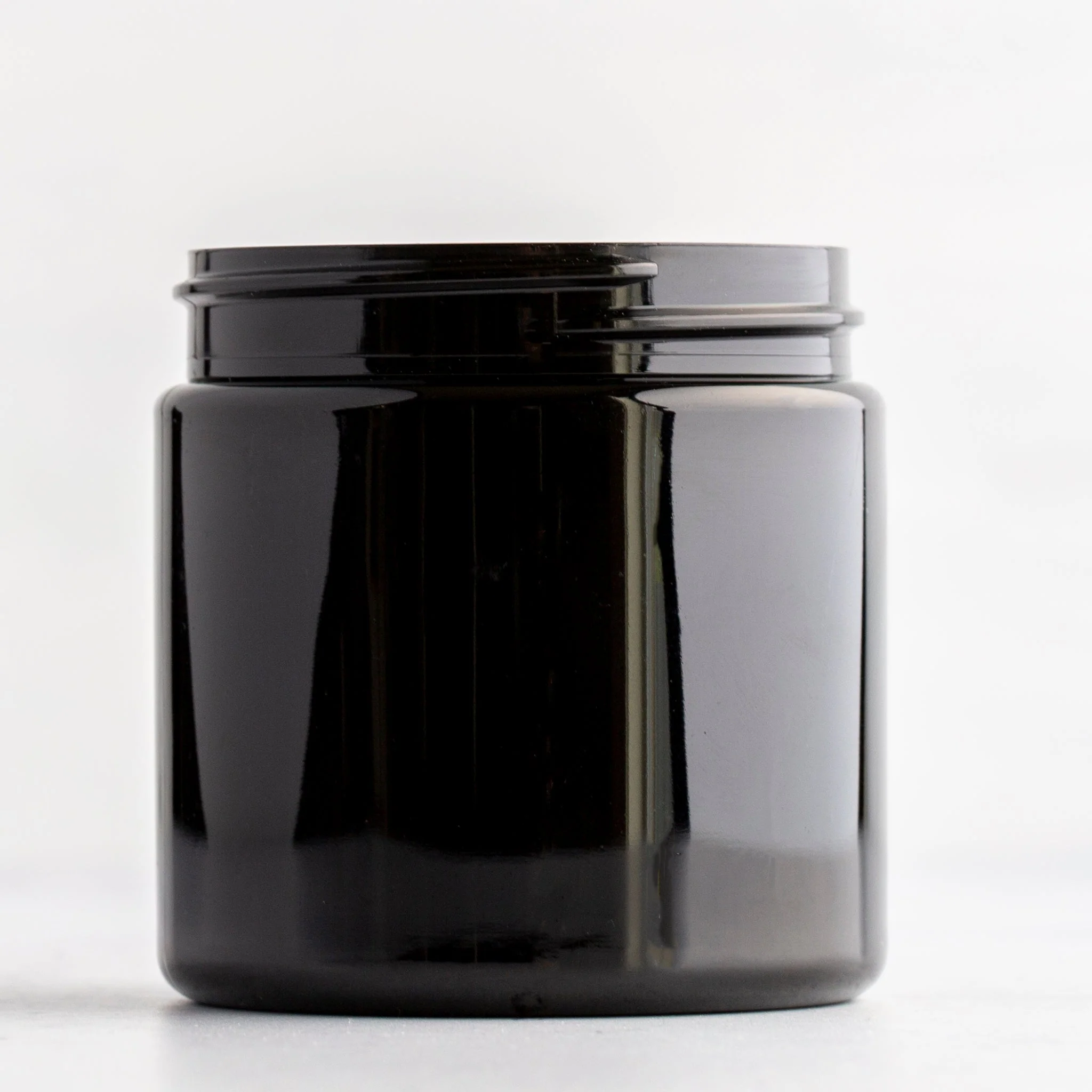 4 oz Black Straight Sided Jar with 58-400 Neck