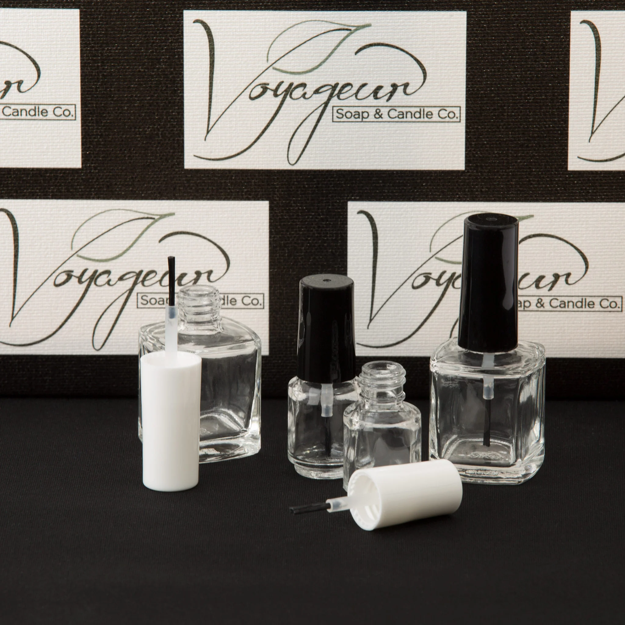 5 ml Mini Round Nail Polish Bottle with Brush and White Cap - Image 2