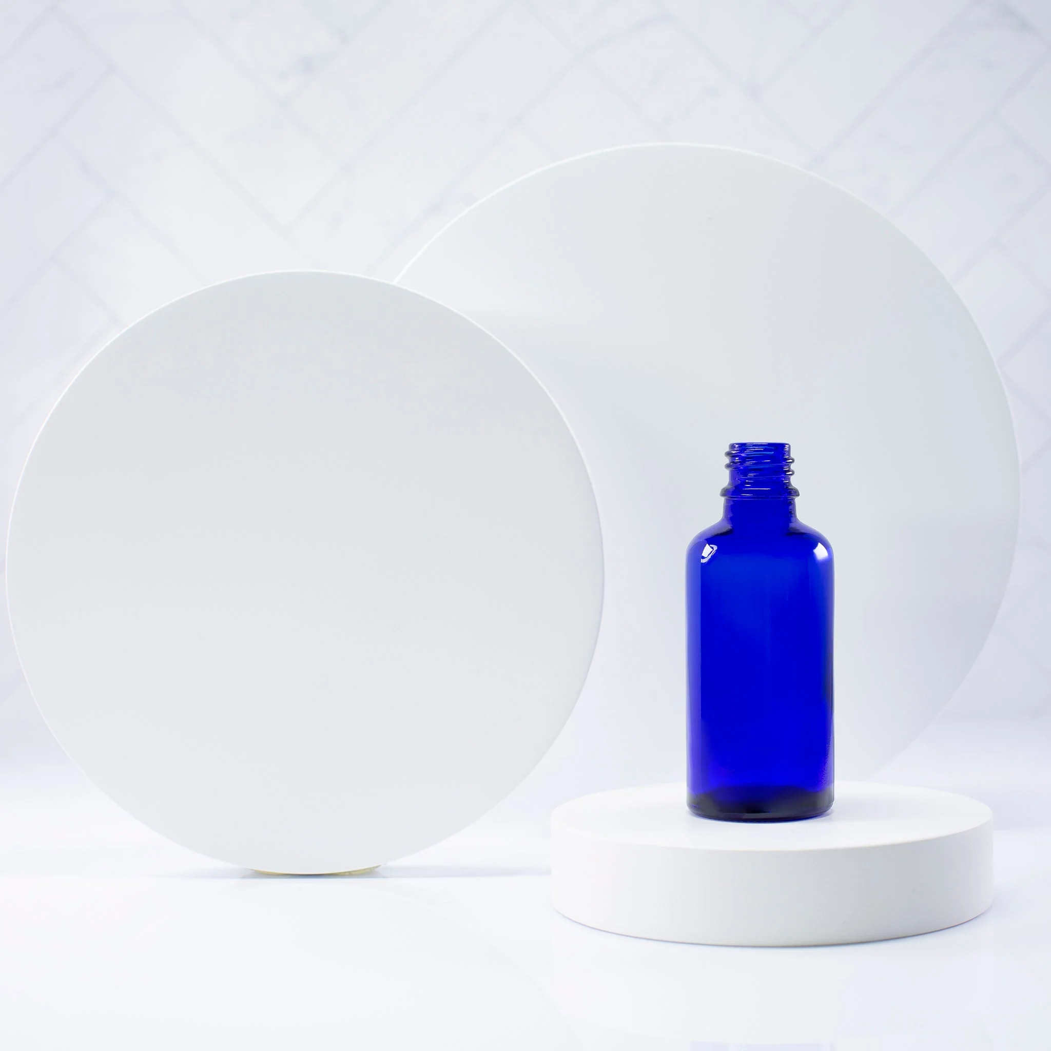 50 ml Blue Glass Essential Oil Bottle with 18-400 Neck