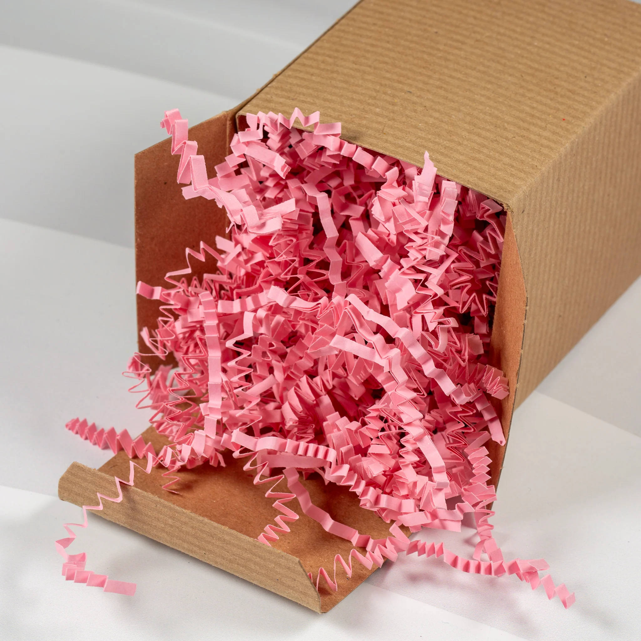 Basket Shred Crinkle Cut Light Pink